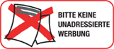 die.packliste: Aufkleber 'Keine Werbung' fr Ihren Briefkasten online bestellen.